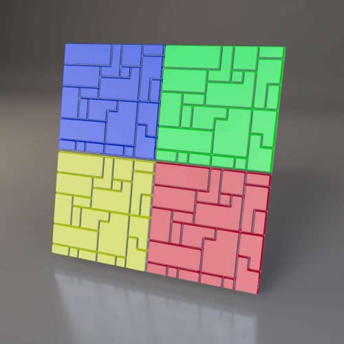 3D панель стеновая Relieffo Complexity 007 из пенополиуретана 600х600х30 мм