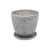 Купить Горшок керамический Терраццо с поддоном D13,5 см серый по низкой цене