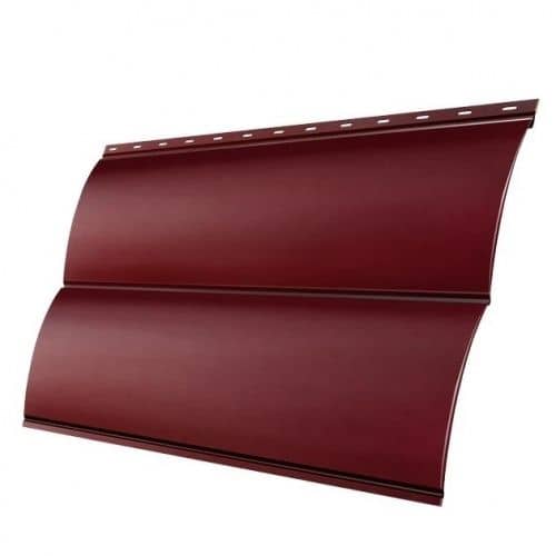 Купить Сайдинг Grand Line Блок-хаус Pe Ral 3005, металлический, 0,5 мм для наружной отделки дома по низкой цене