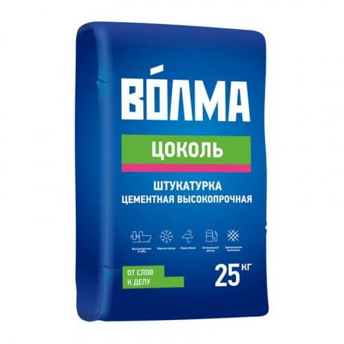 Купить Штукатурка Волма Цоколь цементная 25 кг по низкой цене