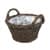 Купить Кашпо плетеное с ручками ива d30хh15 см коричневое по низкой цене