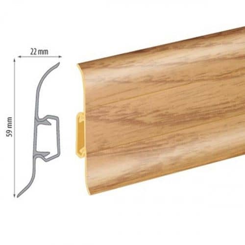 Деревянный, металлический, пластиковый напольный плинтус.