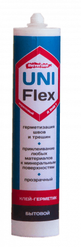 Купить Клей-герметик UNIFIEX A 3149 T Universum прозрачный однокомпонентный акриловый по низкой цене