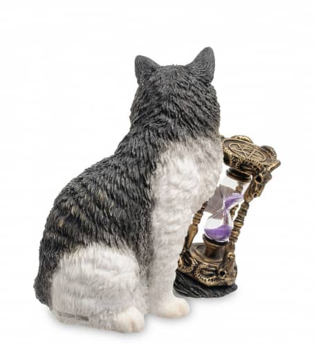 Купить Статуэтка Veronese Кот с песочными часами WS-842 по низкой цене