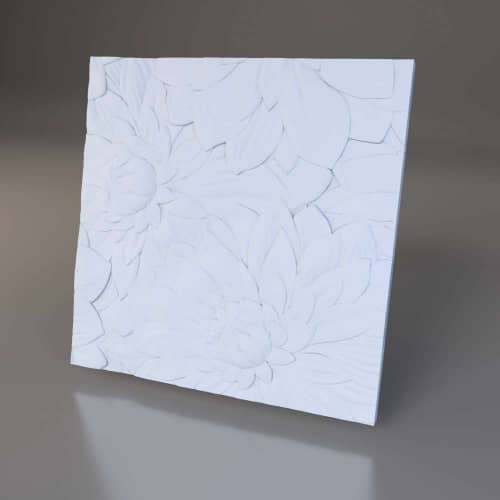 3D панель стеновая Relieffo Flora 054 из пенополиуретана 600x600x30 мм