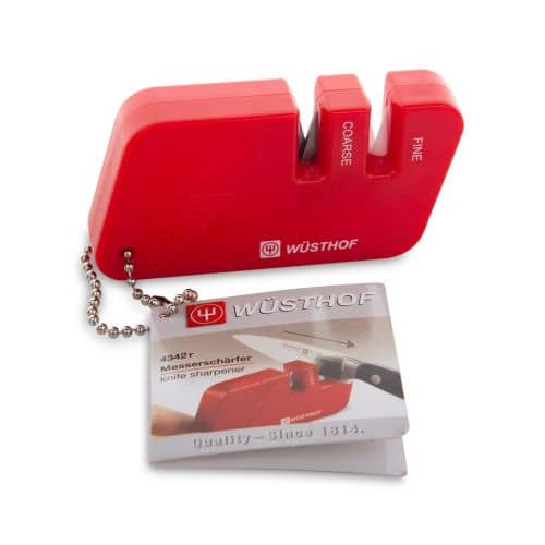 Купить Точилка Wüsthof Knife sharpeners двухуровневая, карманная, цвет красный по низкой цене