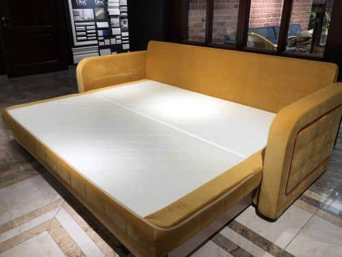 Купить Диван Anderssen Лайт М прямой желтый по низкой цене