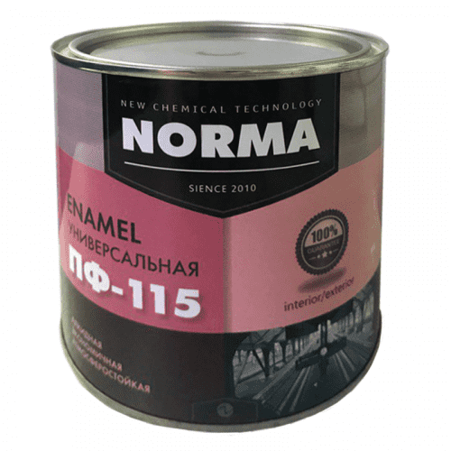 Купить Эмаль NOVOCOLOR ПФ-115 НОРМА желтая 1,9 кг по низкой цене