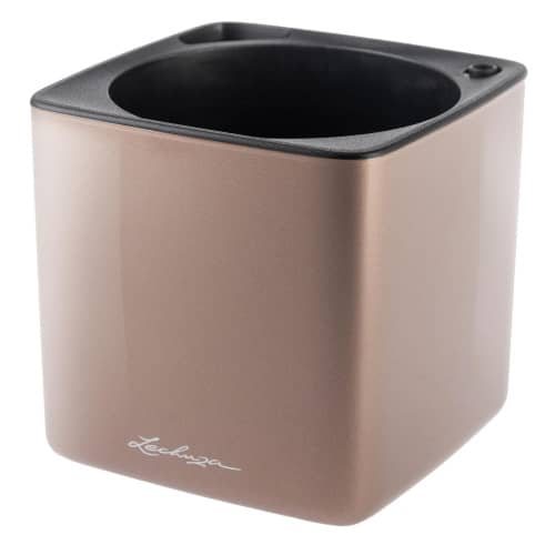 Купить Кашпо Lechuza Cube Glossy smoky diamond high gloss 14x14x14 см по низкой цене