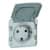 Купить Механизм розетки 1-м СП Plexo 16А IP55 2P+E с заземл. с крышкой немецк. стандарт безвинт. клеммы сер. Leg 069570 по низкой цене