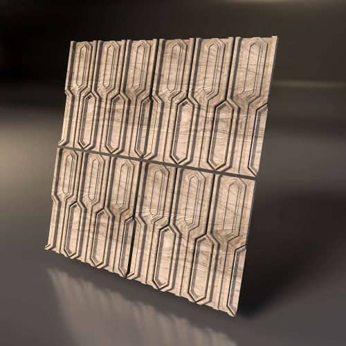 3D панель стеновая Relieffo Stained Glass (Дуб) Д028Д 600х600х30 мм