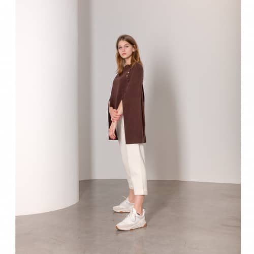 Купить Пончо Lara FF95113 кофе по низкой цене