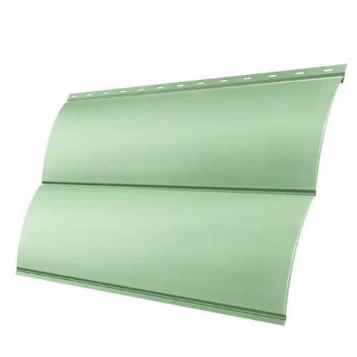 Купить Сайдинг Grand Line Блок-хаус Pe Ral 6019, металлический, 0,5 мм для наружной отделки дома по низкой цене