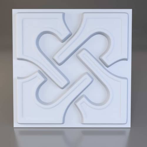 3D панель стеновая Relieffo Runes 031 из пенополиуретана 600x600x30 мм