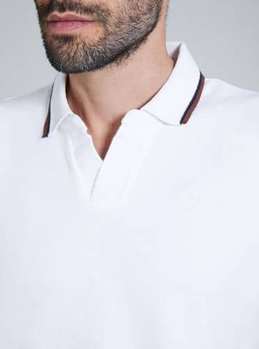 Купить Футболка-поло Piazza Italia con chiusura a v белая по низкой цене