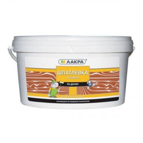 Купить Шпатлевка Лакра акриловая по дереву белая 0,6 кг по низкой цене