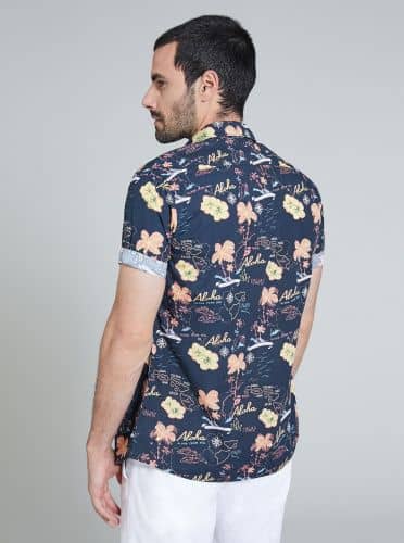 Купить Рубашка Piazza Italia тёмно-синяя по низкой цене