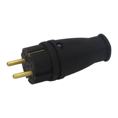 Купить Вилка с заземлением СВЕТ В16-001 каучуковая по низкой цене