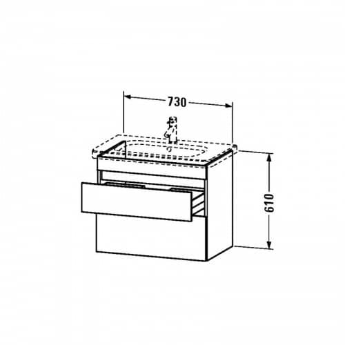 Купить Тумба Duravit DuraStyle подвесная для раковины DS648102222 по низкой цене