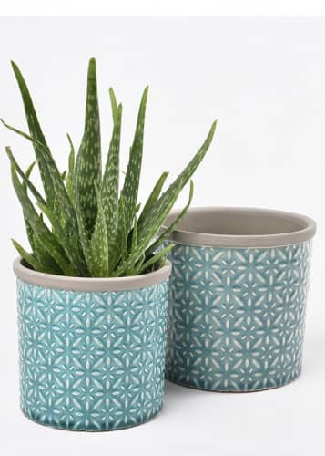 Купить Кашпо керамическое, M Tuscany Blue Indoor Pots Collection Burgon & Ball по низкой цене