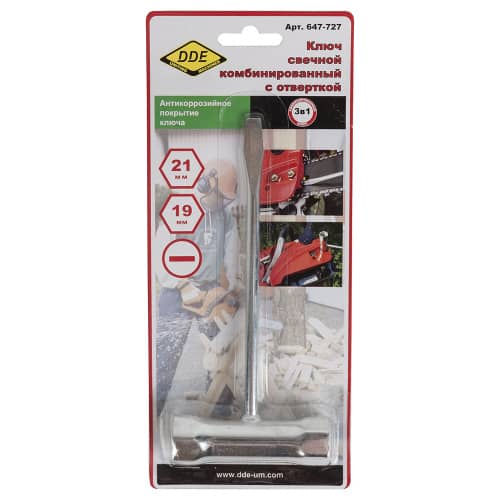 Купить Ключ свечной DDE 647-727 комбинированный 19х21 мм по низкой цене