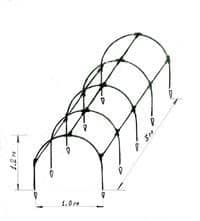 Купить Парник Дачный без пленки, 3х1х1,2 м по низкой цене