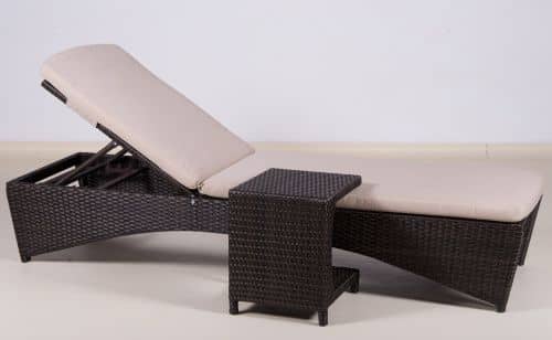 Купить Шезлонг ТЕРРАСА Люкс БАУНТИ  с подушкой и столиком жгут 30834 по низкой цене