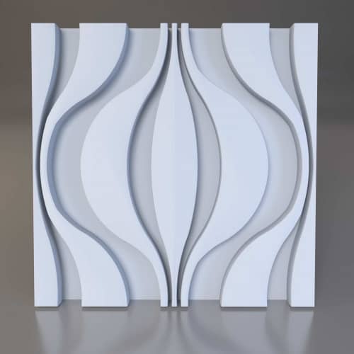 3D панель стеновая Relieffo Energy 055 из пенополиуретана 600x600x30 мм