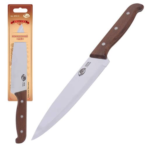 Купить Нож МультиДом Наше Ретро - Шеф кухонный лезвие 16,5 см по низкой цене
