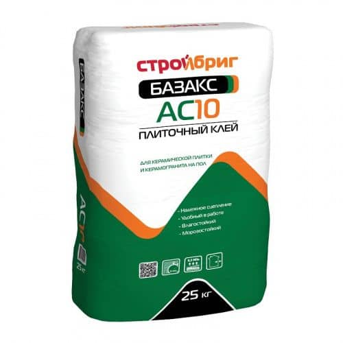 Клей Стройбриг Базакс АС10 для керамической плитки и керамогранита
