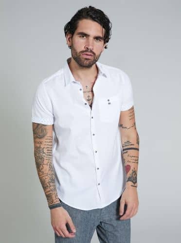 Купить Рубашка Piazza Italia con taschino белая по низкой цене