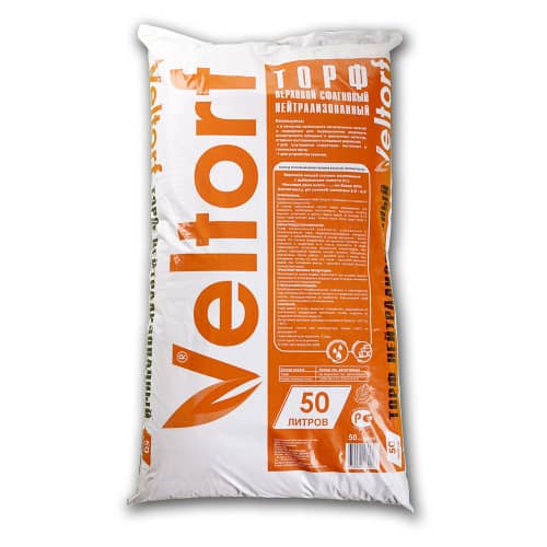 Купить Торф верховой нейтрализованный Veltorf 50 л по низкой цене