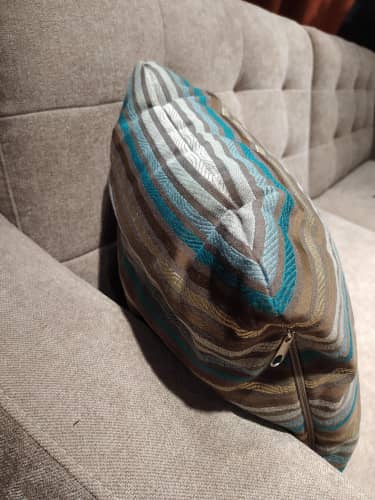 Купить Подушка Valles 8 марта №9 декоративная шенилл разноцветные полоски 35x35 см, 2 шт. по низкой цене