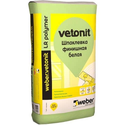 Купить Шпатлевка Weber.Vetonit LR Polymer финишная полимерная белая 20 кг по низкой цене