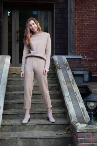 Купить Костюм Lara JS-1952 коричневый по низкой цене