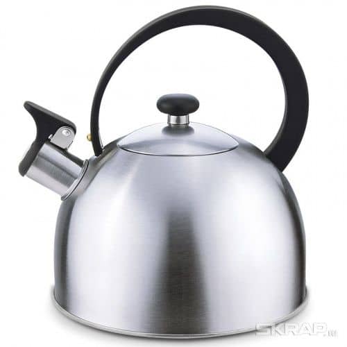 Купить Чайник Mallony из нерж стали со свистком Opera матовый 2,5 л по низкой цене