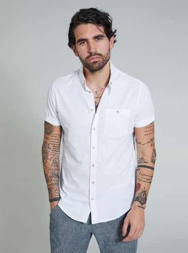 Купить Рубашка Piazza Italia con taschino a lato белая по низкой цене