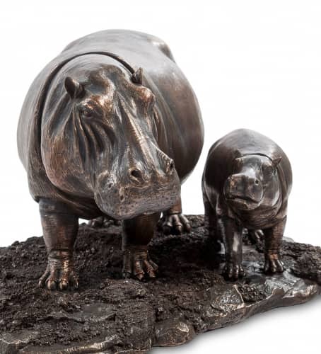 Купить Статуэтка Veronese Бегемот с детенышем WS-773 по низкой цене