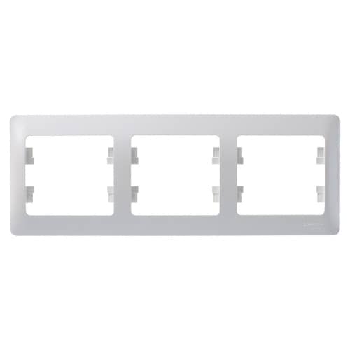Купить Рамка Schneider Electric Глосса 3 поста вертикальная перламутр по низкой цене