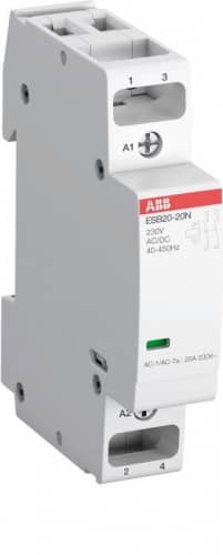 Купить Контактор ESB20-20N-01 модульный (20А АС-1 2НО) катушка 24В AC/DC ABB 1SBE121111R0120 по низкой цене