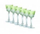 Купить Набор Ajka Crystal рюмок для ликера, светло-зеленых, 6 штук, 70 мл по низкой цене