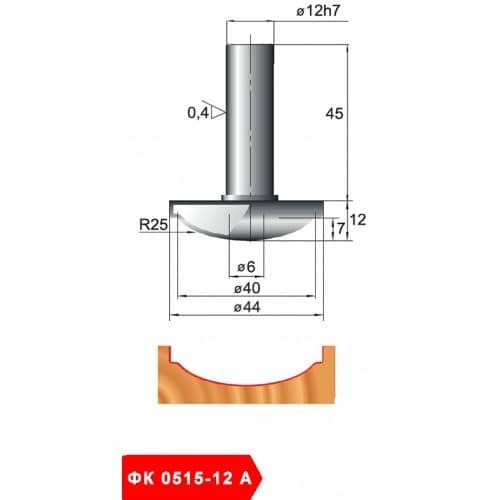 Купить Фриза МебельДрев ФК 0515-12 А концевая алмазная 40 мм по низкой цене