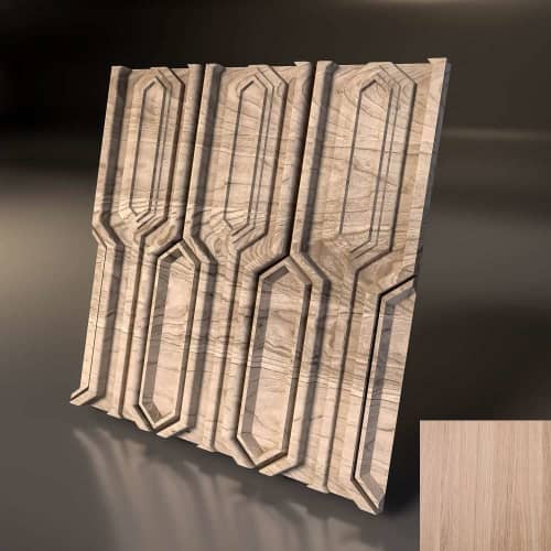 3D панель стеновая Relieffo Stained Glass (Дуб) Д028Д 600х600х30 мм