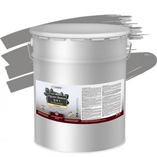 Купить Грунт-эмаль Лакра 3 в 1 по ржавчине серая 15 кг по низкой цене