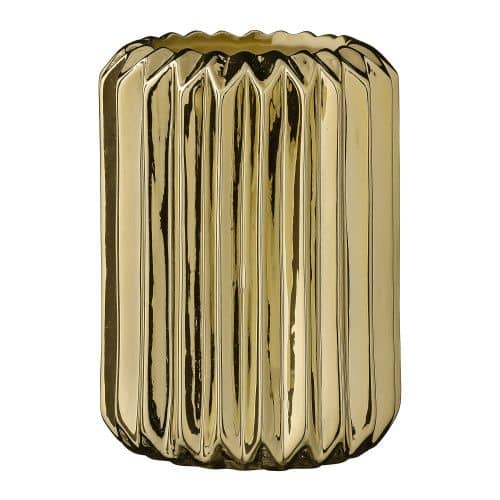 Купить Ваза Bloomingville Fluted Gold по низкой цене