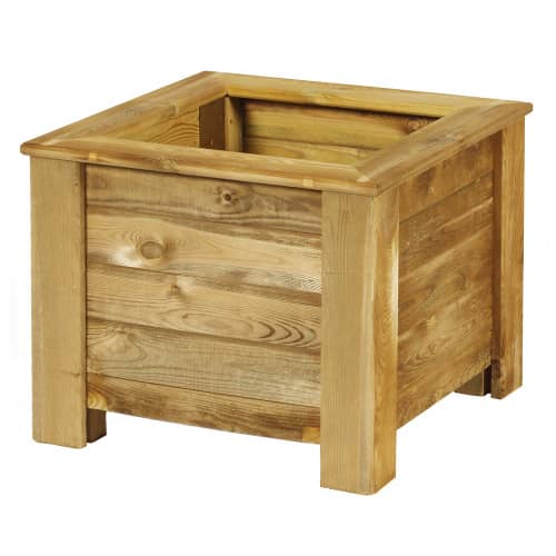 Купить Уличный горшок деревянный 50Х50Х40 см по низкой цене