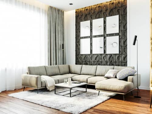 3D панель стеновая Relieffo Hearts (Ясень) Д018Я 600х600х30 мм
