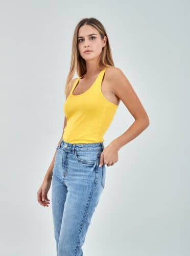 Купить Майка Piazza Italia 27176 лимонная по низкой цене