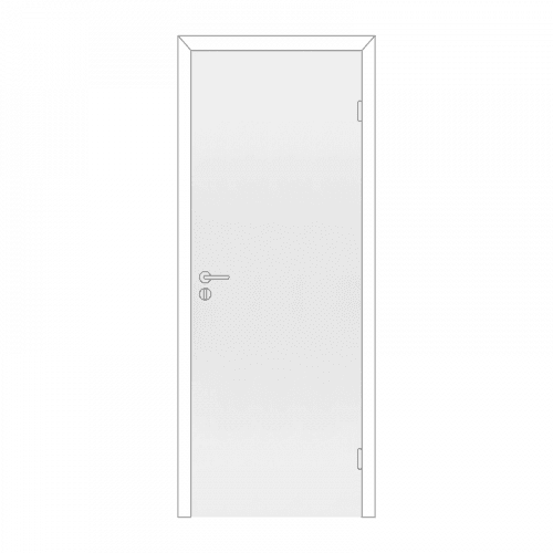 Купить Дверное полотно Olovi М9x21, глухое, белое, крашеное, 825х40х2040 мм по низкой цене