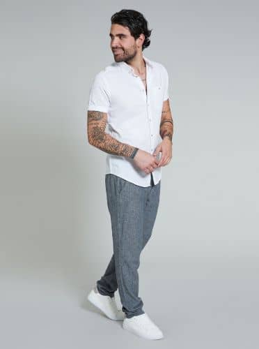 Купить Рубашка Piazza Italia con taschino a lato белая по низкой цене